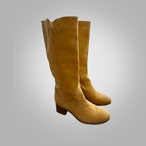 Payless ShoeSource Mustard Yellow Knee High Riding Boots Size 9